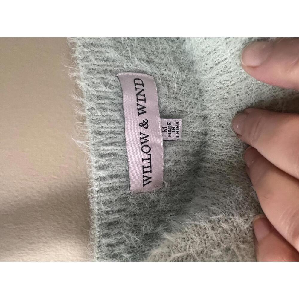 Women's Fuzzy Knit Tank Top - Light Mint - Picture 2 of 7